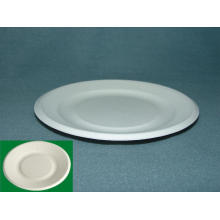 7" Bagasse Plate (Sugarcane Plate) Food Placa Chapa Paper Pulp Biodegradable Plate, Party Cake Dessert Plate